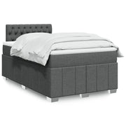 Giroletto a Molle con Materasso Grigio Scuro 120x190cm Tessuto 3289315