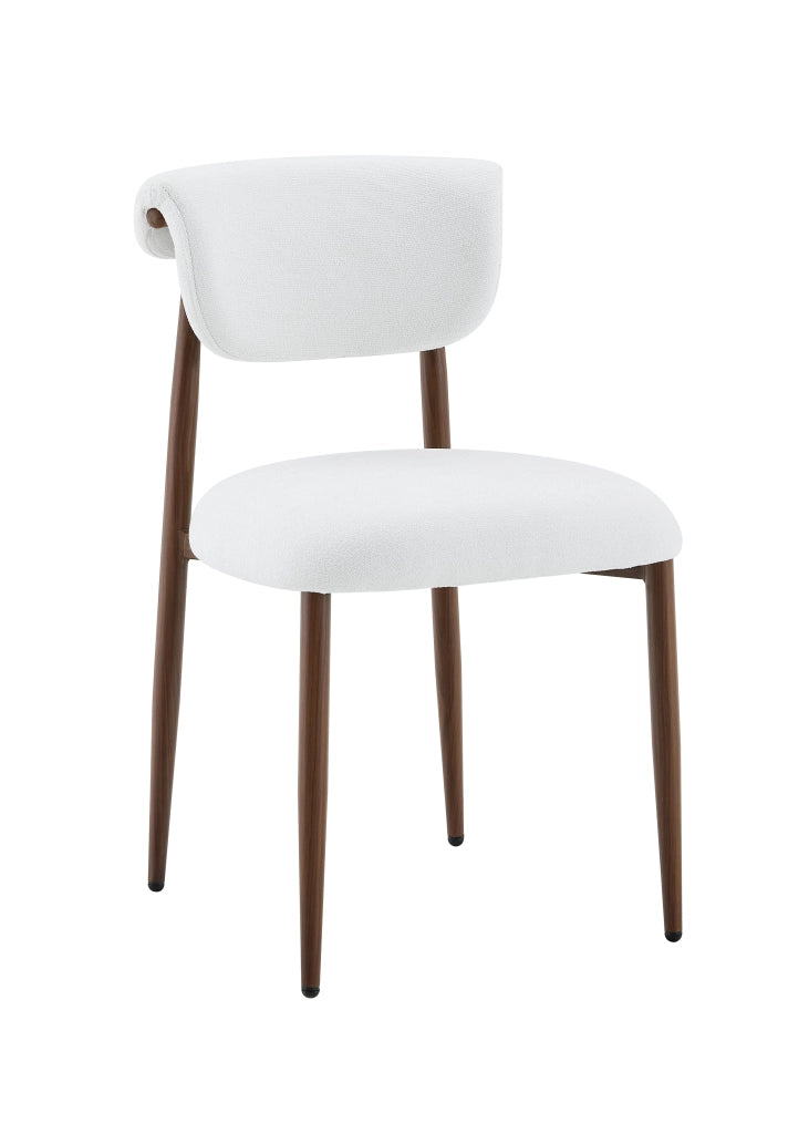 Sedia da Pranzo Imbottita con Schienale Curvo ¨C MINIMAL ¨C Tessuto, Set 2 Pezzi