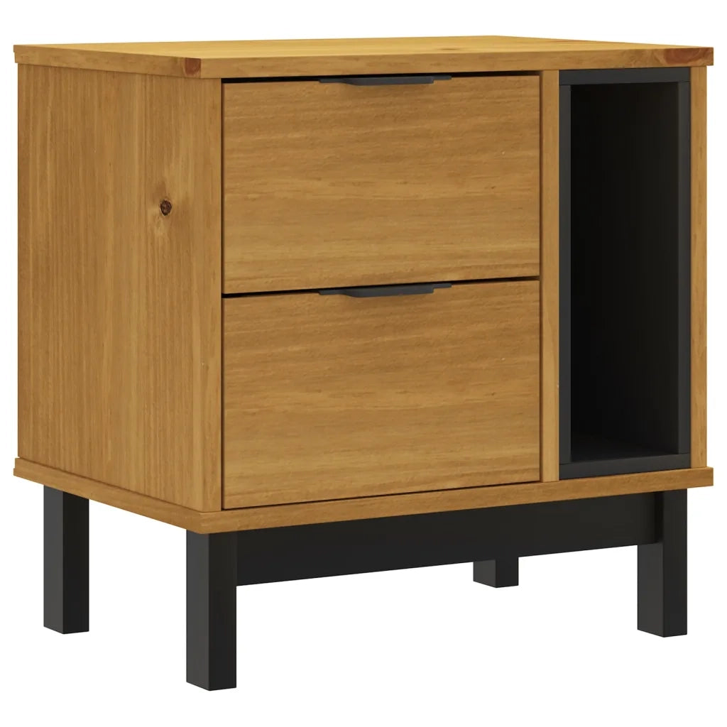 Comodino FLAM 49x35x50 cm in Legno Massello di Pino 357813