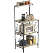 Scaffale cucina 4 ripiani ¨C Xylo ¨C stile industriale metallo legno rovere 60x42x134.5cm