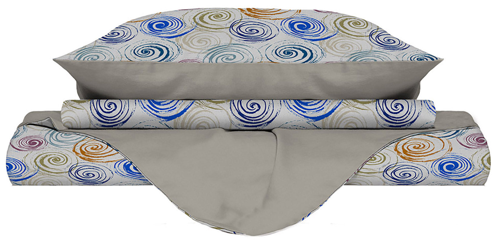 Copripiumino Singolo con Federe Stampato Spirlas