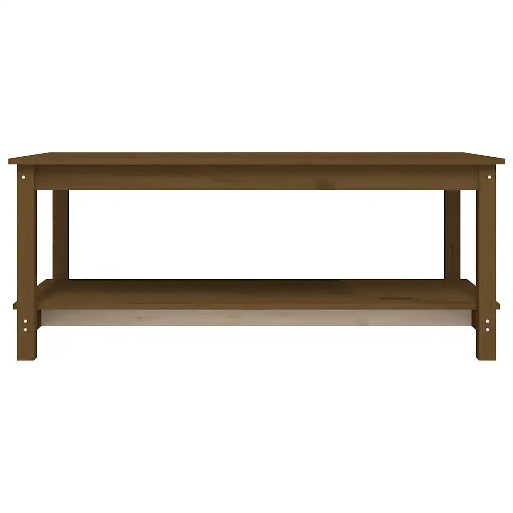 Tavolino da Salotto Ambra 110x55x45 cm Legno Massello di Pino