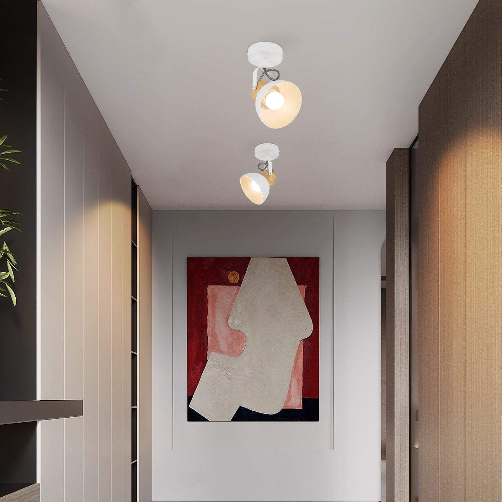 ZMH Faretto da soffitto 1 fiamma retro E27 industriali per corridoio cucina
