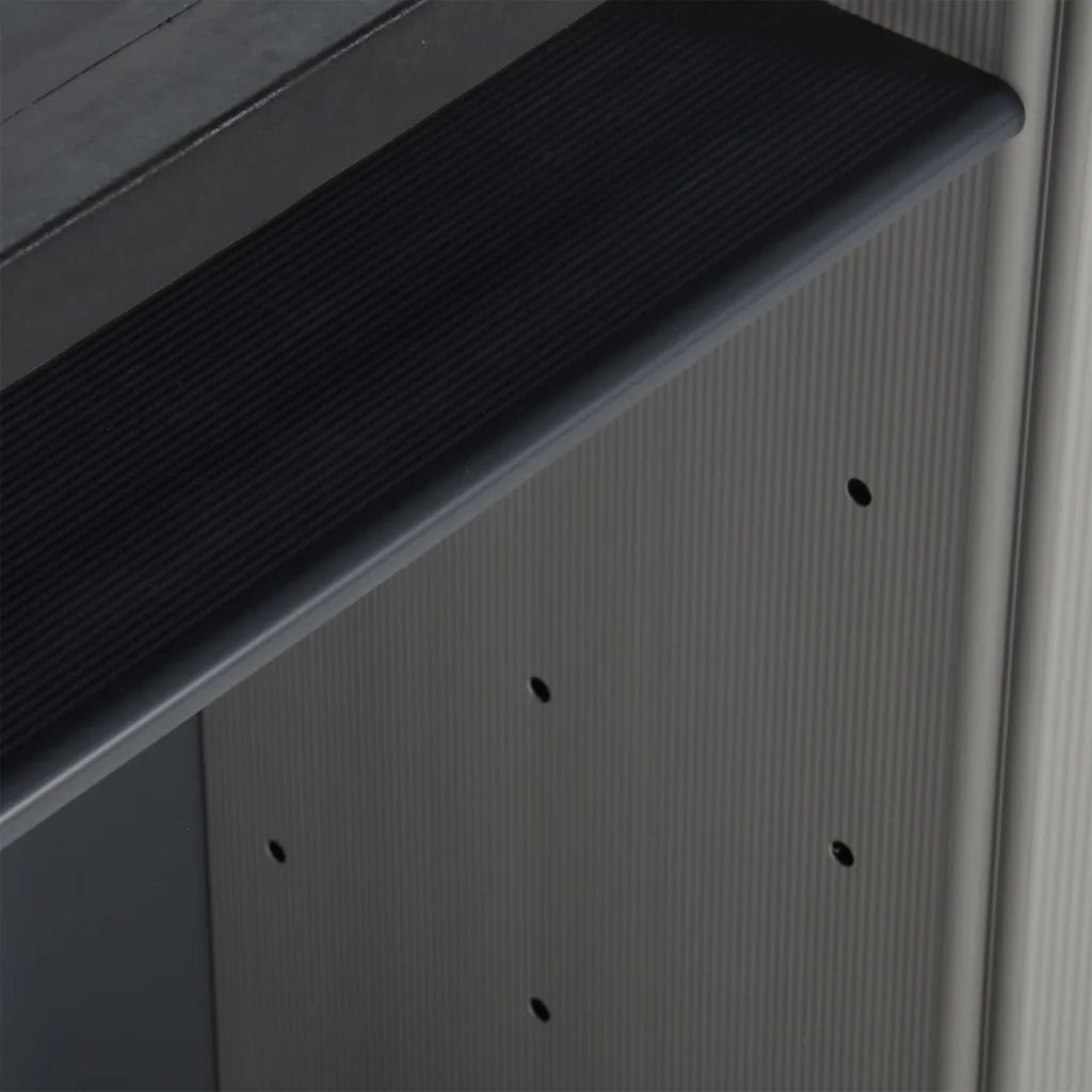 Armadio per Rifiuti da Giardino Grigio e Nero 68x40x85 cm in PP 340987
