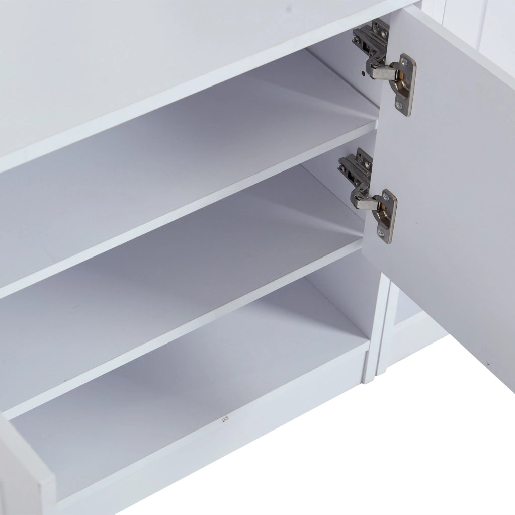 Mobili da ingresso con 4 ganci 1 panca armadietto porta scarpe e ripiano regolabile per ingresso bianco