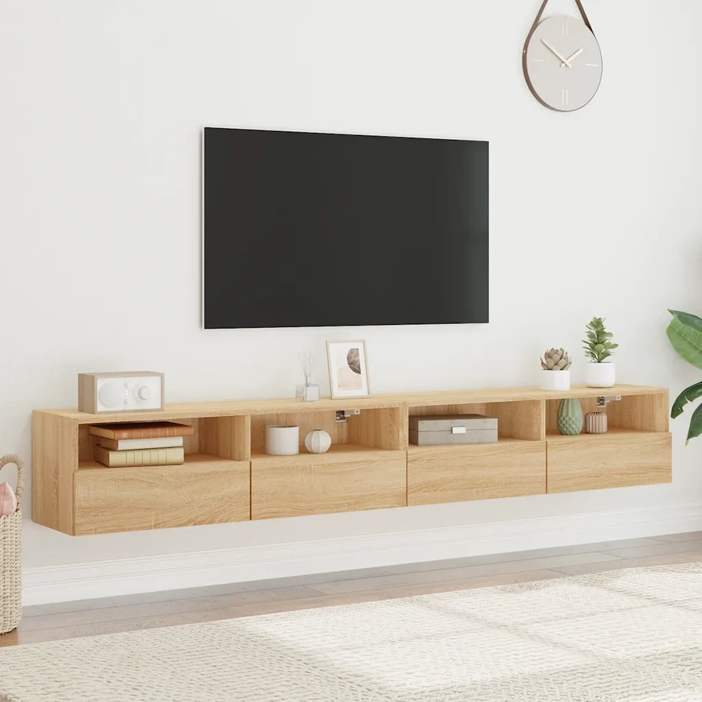 Mobili TV Muro 2pz | Armadietto TV | Mobile Porta TV Rovere Sonoma 100x30x30 cm Legno Multistrato