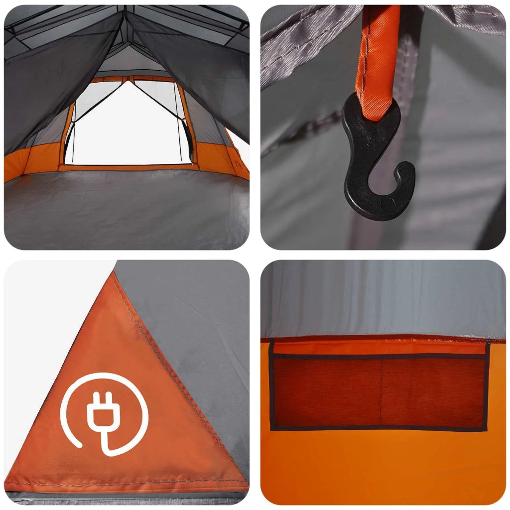 Tenda Istantanea Grigio e arancione 10 persone
