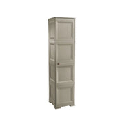 ARMADIO A COLONNA CON 4 MEZZI RIPIANI E 1 ANTA LISCIA TAUPE DIMENSIONI 40X43X164H CM