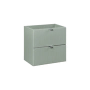 Mobile sottolavabo ELVINA – 60 cm – 2 cassetti – Verde salvia pastello – Mobile sospeso