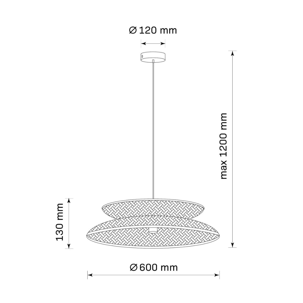 Lampada a sospensione boho bambù crema 60cm Bali Polux