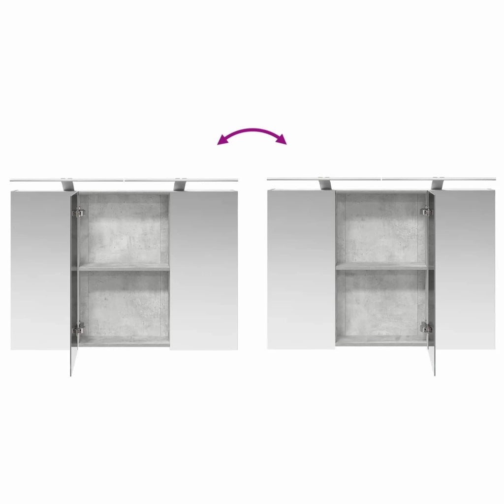 Set di Armadi da Bagno 4 pcs Grigio Cemento 3406538