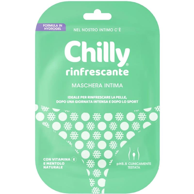 CHILLY MASCHERA INTIMA RINFRESCANTE IDEALE PER RINFRESCARE LA PELLE CON VITAMINE E MENTOLO NATURALE PH5.5 CLINICAMENTE TESTATO X1
