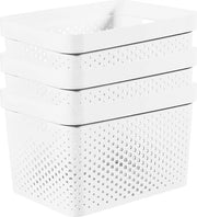 Set di contenitori di riciclo da 3 a 17 litri - Bianco