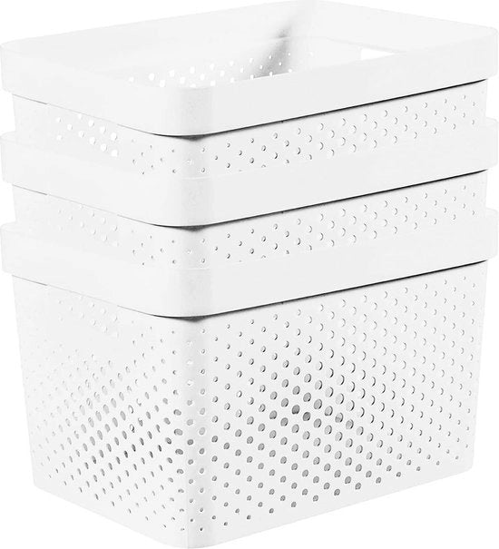 Set di contenitori di riciclo da 3 a 17 litri - Bianco