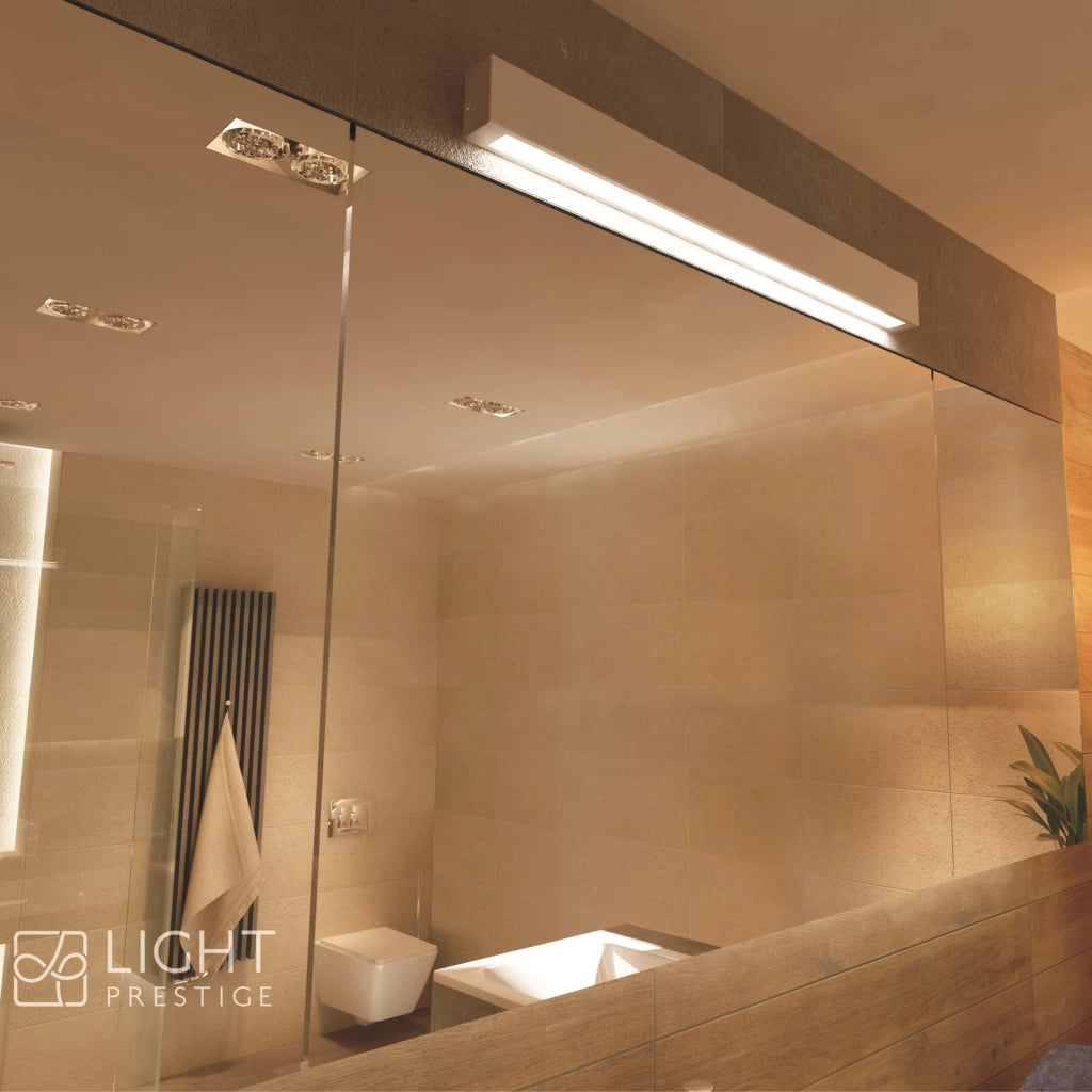 Applique Ibros XL 120cm bianca LED 18W 3000K IP44 Light Prestige