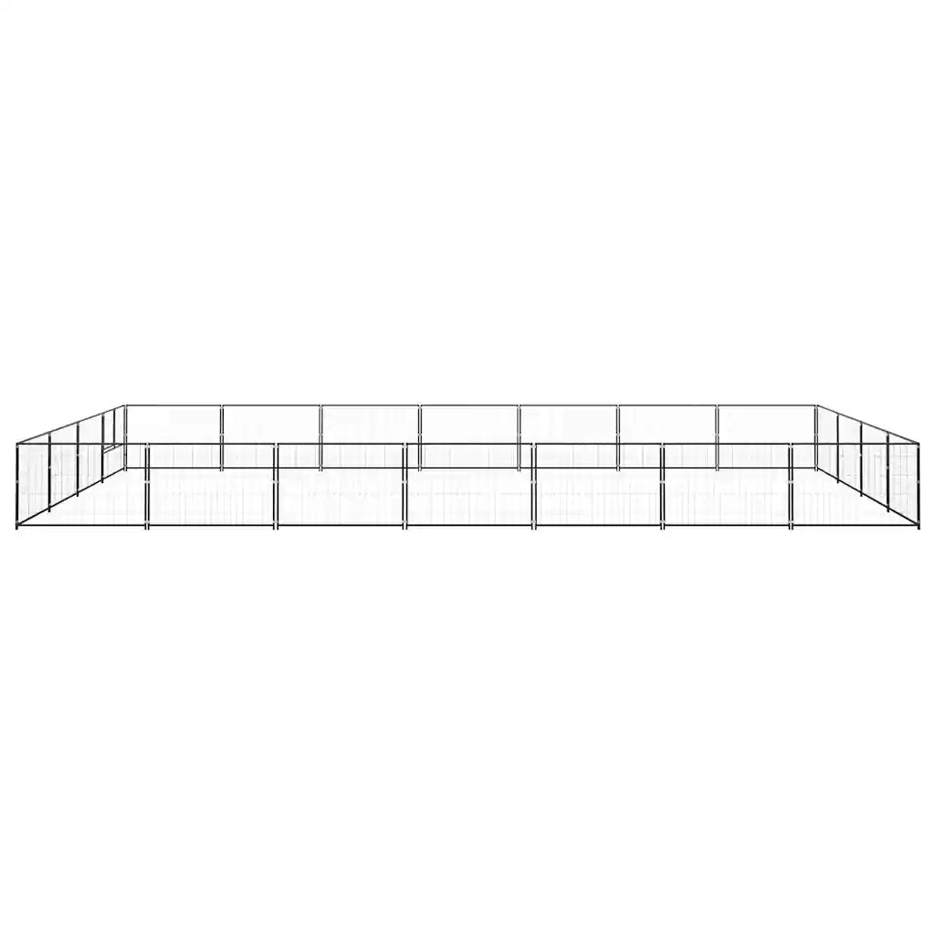 Gabbia per Cani Nera 28 mÂ² in Acciaiocod mxl 72906