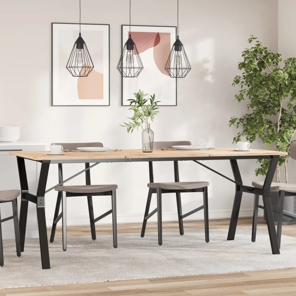 Telaio Gambe a Y per Tavolo da Pranzo 180x80x73 cm in Acciaio