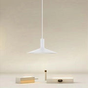 Trade Shop - Lampadario A Sospensione Moderno Con Paralume Conico In Ferro Bianco E27 33801 -