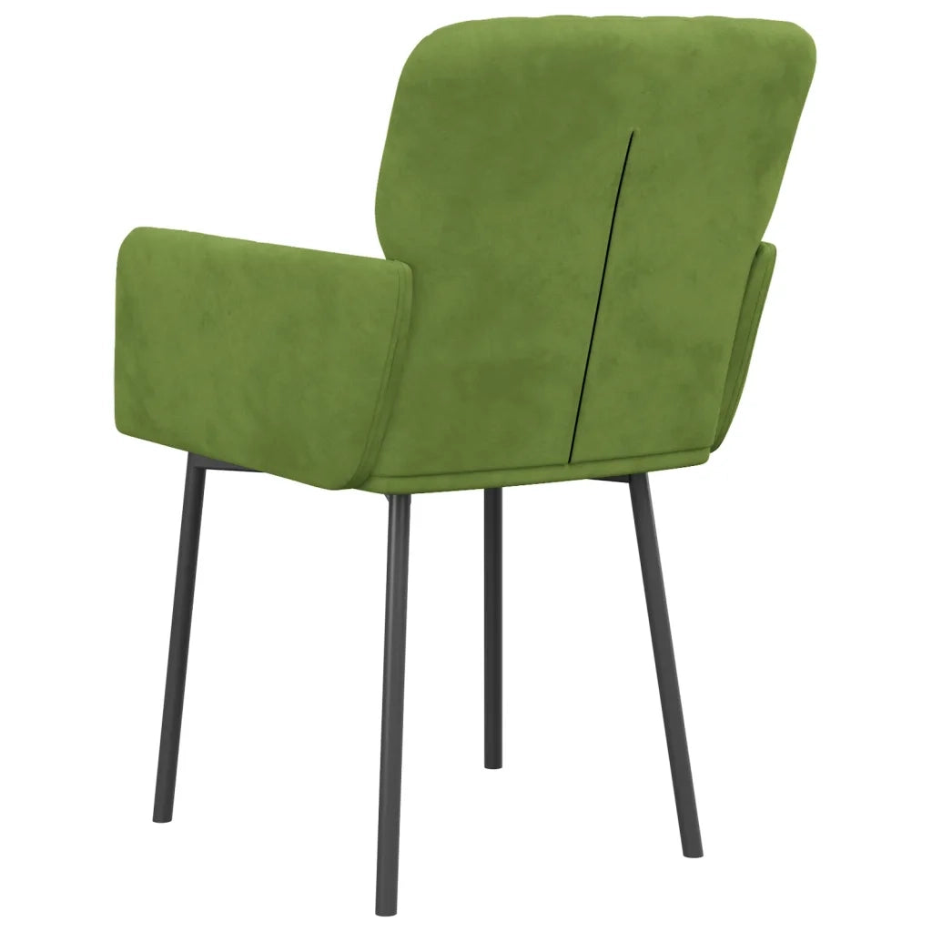 Sedie da Pranzo 2 pz Verde Chiaro in Velluto cod mxl 24419