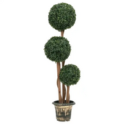 Pianta di Bosso Artificiale a Sfera con Vaso Verde 119 cm CFW4581979