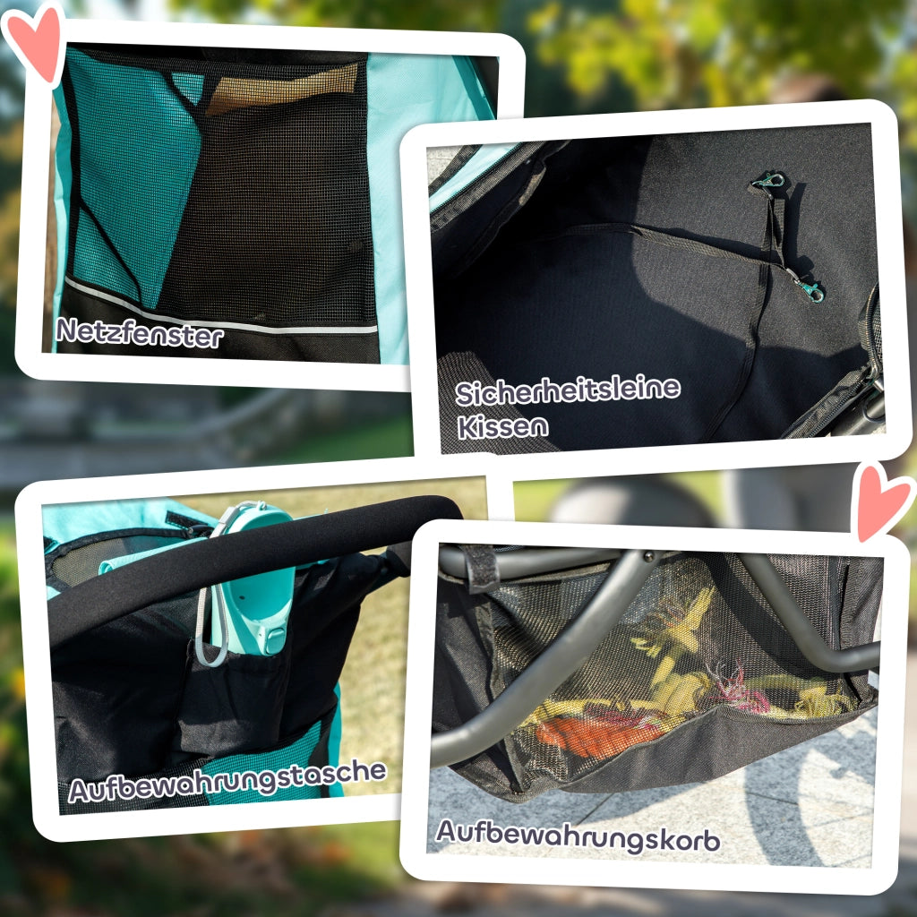 Carrello per Animali Domestici ¨C zephmum ¨C Turchese