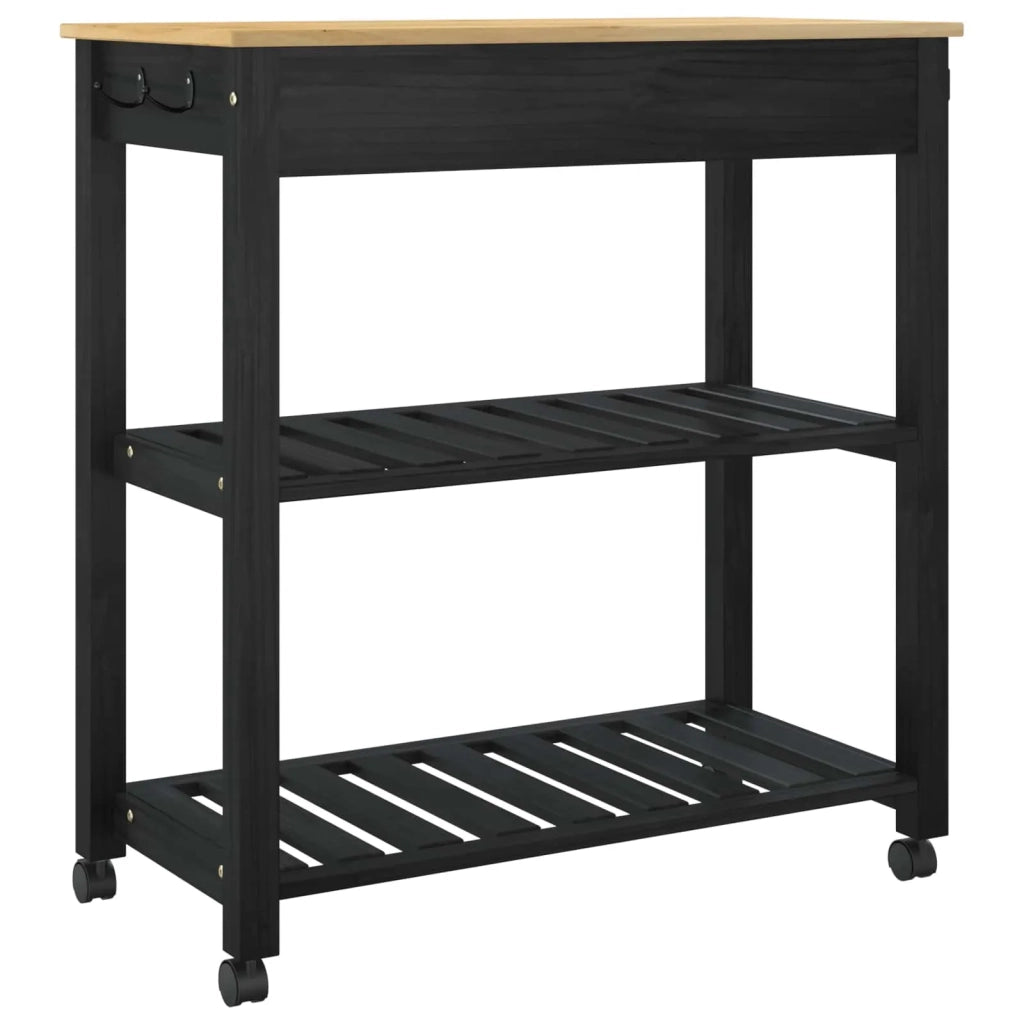 Carrello da Cucina MONZA Nero 84 x 40 x 88,5 cm CFW4469428