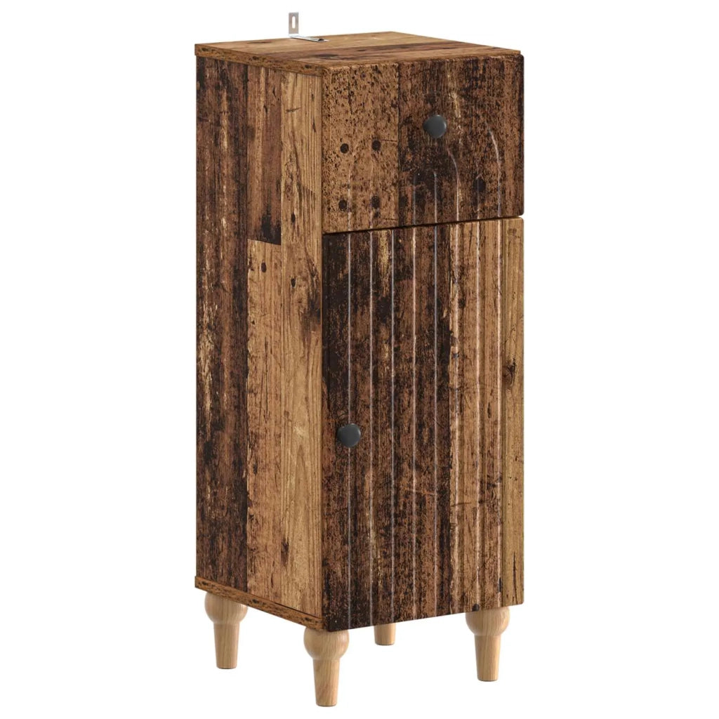 Mobiletto da Bagno ALKMAAR Legno antico 30 x 31 x 80 cm 896173