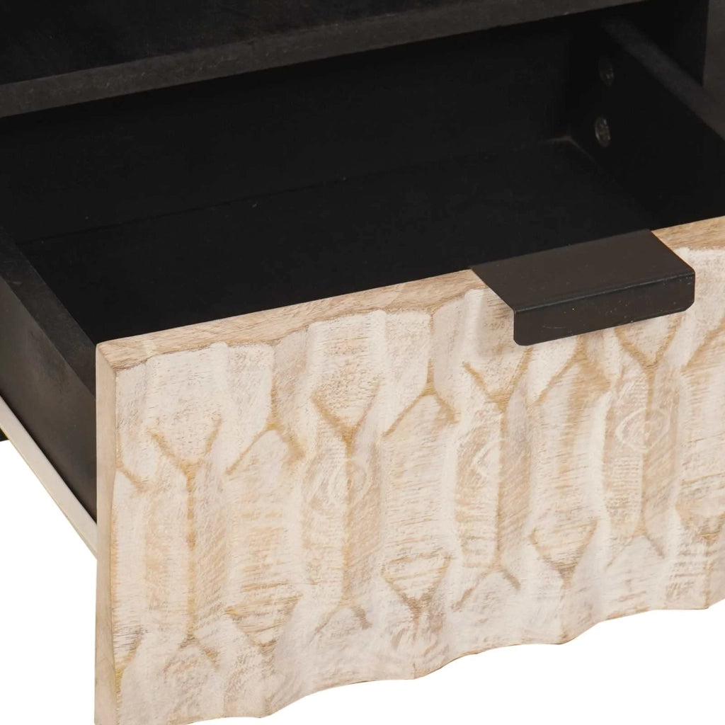Tavolino da salotto con cassetto Bianco 80 x 54 x 40 cm 4017877