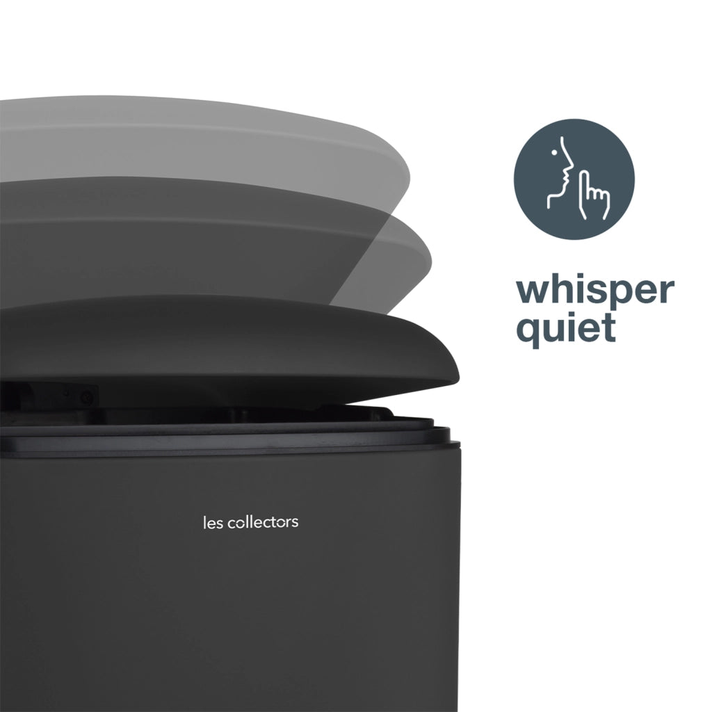 Les Collectors Pattumiera da cucina a pedale in acciaio inox N°531, capacità 20 L, grigio antracite