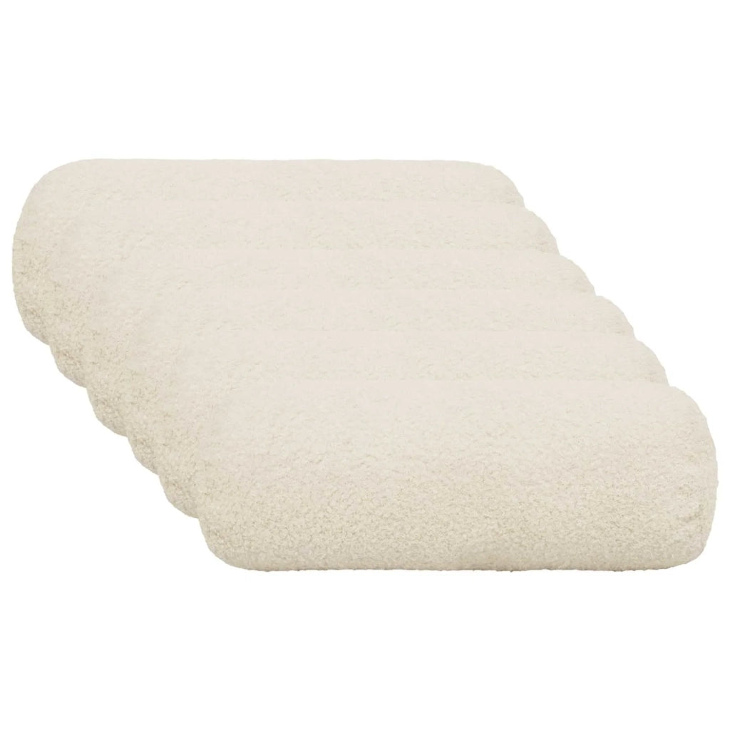 Federa 6 pcs HEERLEN Crema Ø 15 x 40 cm Bouclé 923268