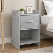 Comodini 2 pz Grigio Cemento 40 x 30 x 60 cm 8010986