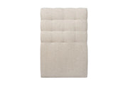 Testiera in tessuto bouclé beige chiaro imbottita L90 cm