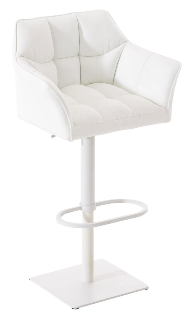 Set 2 sgabelli bar Damaso ecopelle bianco 6