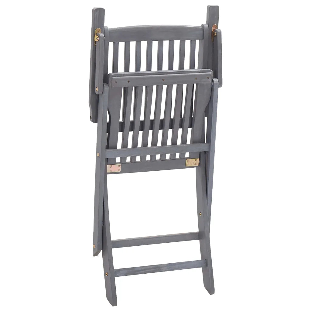 Sedie da Giardino Pieghevoli 2pz con Cuscini in Massello Acacia 3064508