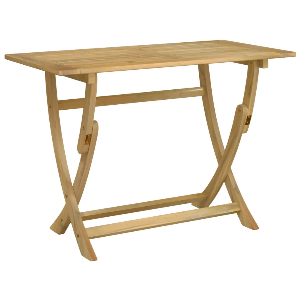 Tavolo da Giardino | Tavolino da esterno Pieghevole 110x55x75cm Legno Massello Acacia