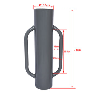 Battipalo manuale per recinzione, in acciaio Ø 165 mm, 16 kg con manici, per pali recinti