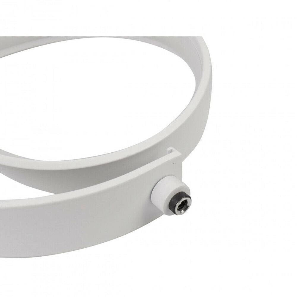 Trade Shop - Lampada Da Tavolo Led Moderna A Spirale Curva 12watt Luce Da Comodino Bianca D05 -