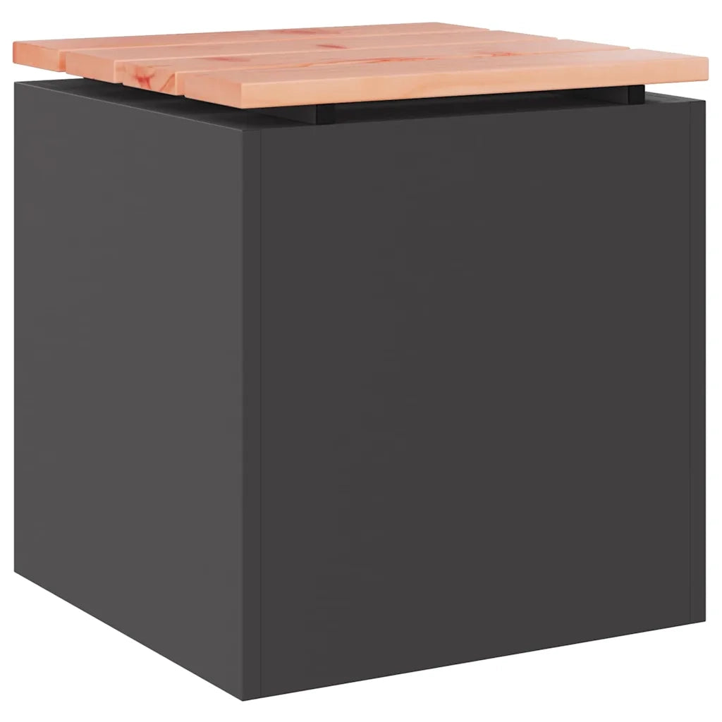 Panchina da giardino Nero 40 x 40 x 43 cm Acciaio 874912