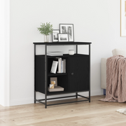 Credenza Rovere Nero 69 x 35 x 80 cm Legno multistrato 862981
