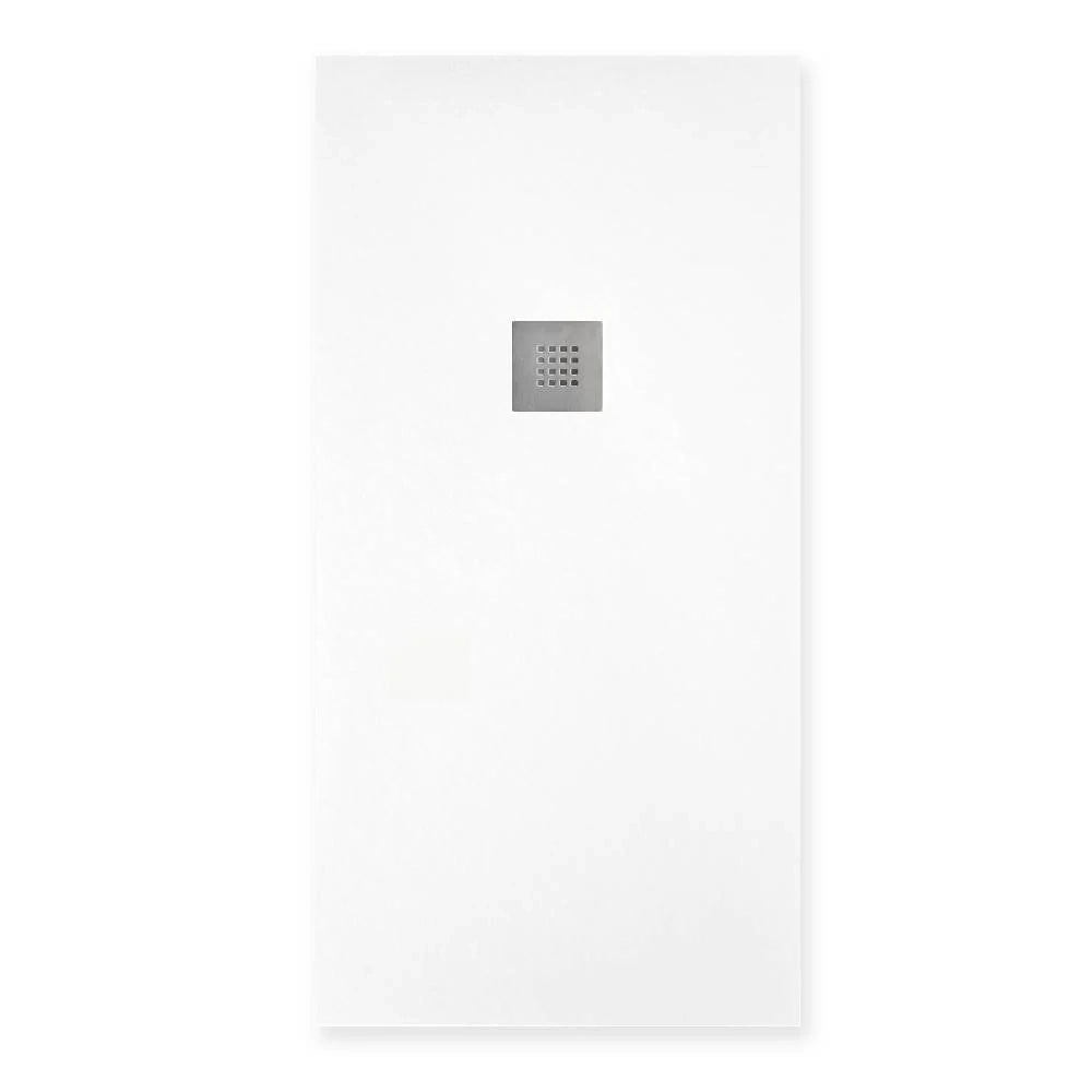 Piatto doccia effetto pietra 80x170 Bianco marmoresina pieno Piletta inclusa