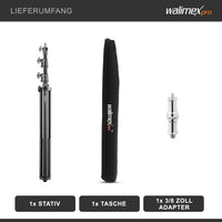 AIR 290 Deluxe Stativo per luci, altezza max 290 cm, cavalletto fotografico per flash con capacità di carico di 7 kg, treppiede per studi fotografici e outdoor