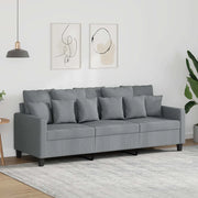 Divano a 3 Posti-Sofa 3 Posti Grigio Chiaro 180 cm in Tessuto 660805