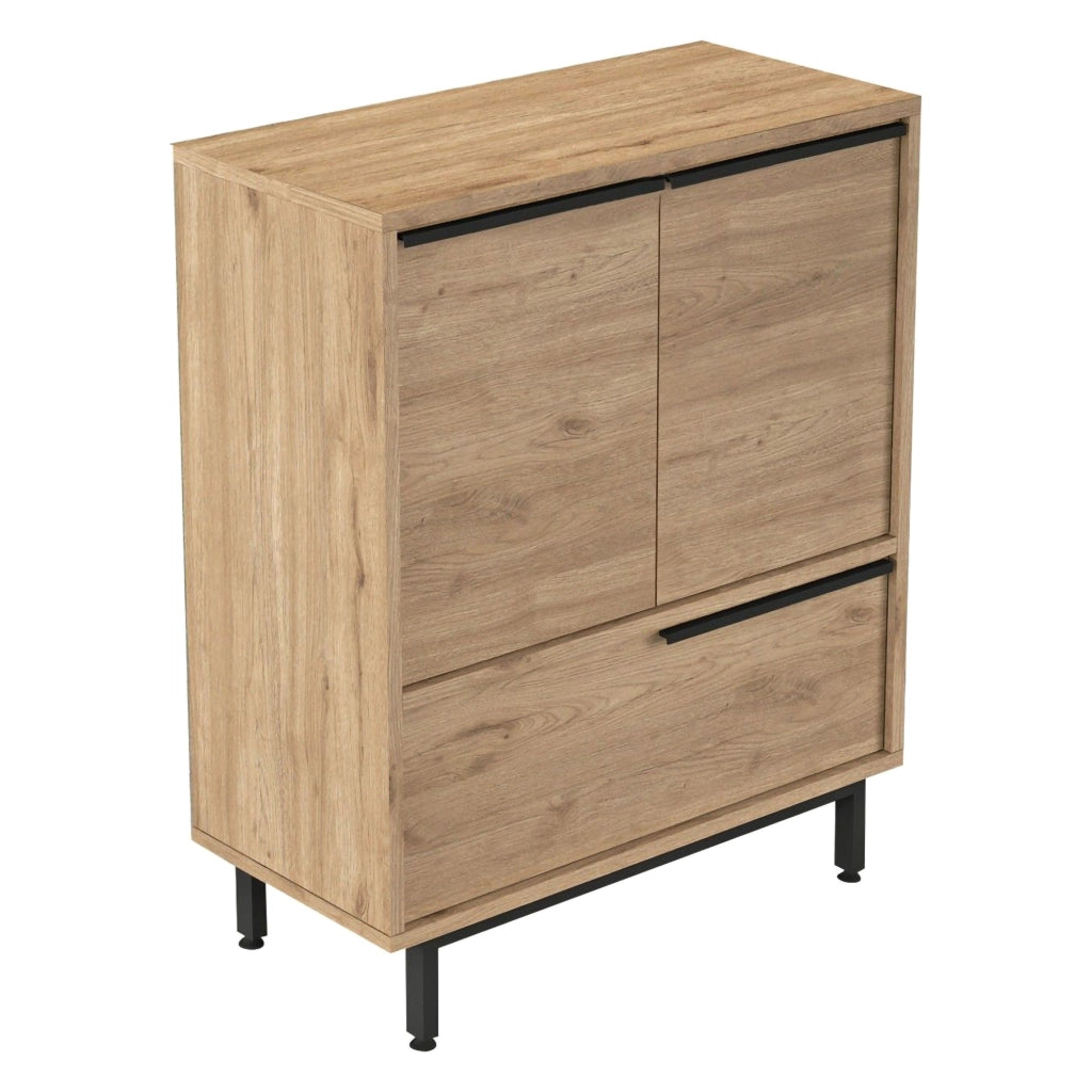 Madia Rive, Credenza 3 Ripiani, 75x36x90h cm Marrone Rovere