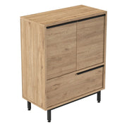 Madia Rive, Credenza 3 Ripiani, 75x36x90h cm Marrone Rovere