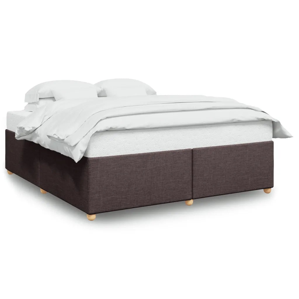 vidaXL Giroletto senza Materasso Marrone Scuro 180x200 cm Tessuto