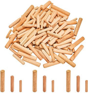 150 pezzi - 3 stili - Punti di fissaggio in legno - Con canna - Estremità appuntite - Spine in legno - Facili da inserire - Tappi per forno a forma di spirale - In legno di abete essiccato - Fai da te.