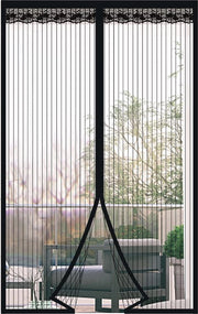 Porta finestra magnetica 110cm*210cm antizanzare, deur met chiusura magnetica senza perforazione per balcone, camera da letto, nero