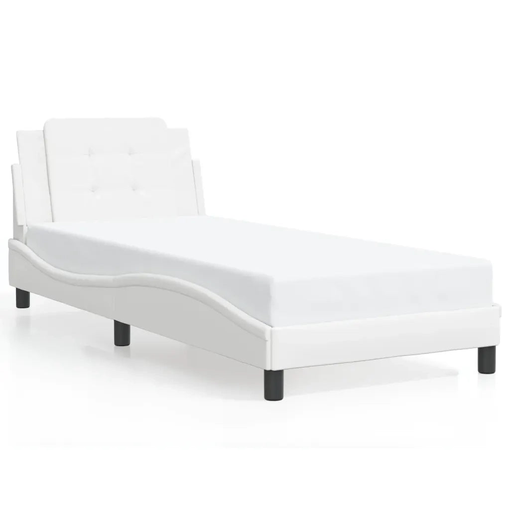 Giroletto con Luci LED Bianco 100x200 cm in Similpelle