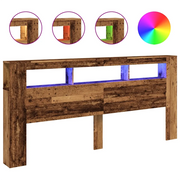 Testiera | Testata LED Legno Antico 220x18,5x103,5 cm Legno Multistrato
