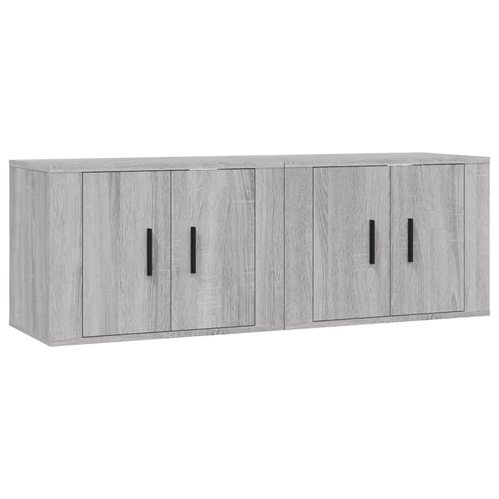 Mobili Porta TV a Parete 2 pz Grigio Sonoma 57x34,5x40 cmcod mxl 100748